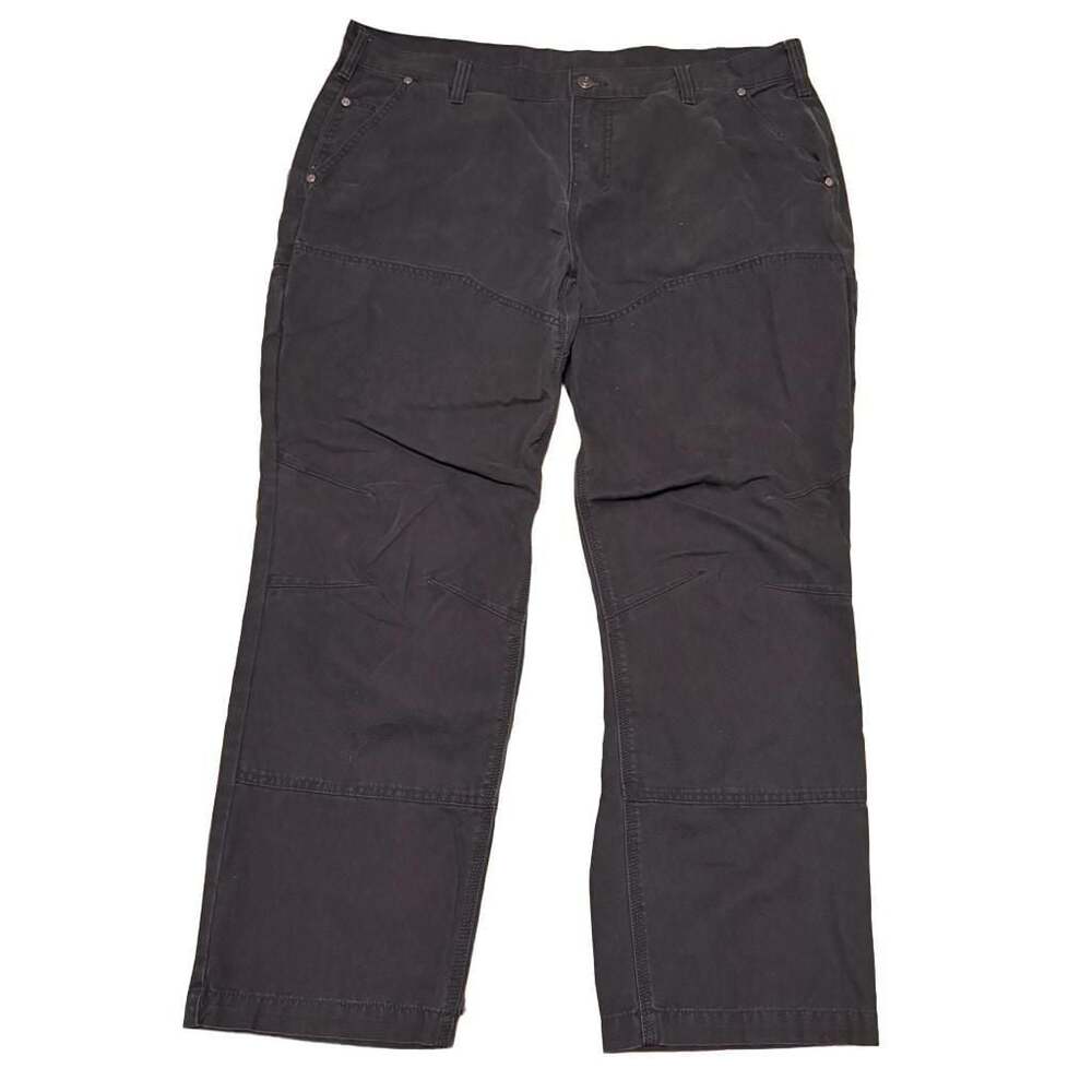 Harley-Davidson Men Black Carpenter Canvas Double Knee Work Pants 40x30 Utility